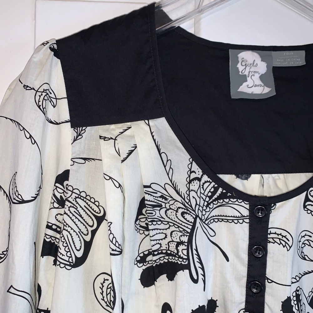 Anthropologie Girls From Savoy Cotton Blouse - Picture 6 of 16